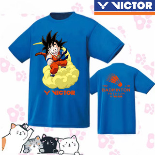 Áo Sơ Mi Victor 2024 Nhanh Khô YY Quần Áo Cầu Lông Lưới Nhanh Khô Quần Áo Tập Thể Thao Áo Sơ Mi Văn Hóa Nhóm Mua Câu Lạc Bộ In Hình Thể Thao