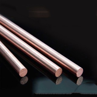 T2 Thanh đồng tím Đường kính kim loại màu đỏ Thanh tròn bằng đồng Đường kính xử lý kim loại 6-18mm Chiều dài 100 / 150 / 200 / 250mm
