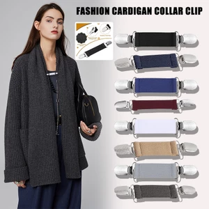 【 Yunyuan 】 Đầm Thời Trang Đa Năng Dây Rút Phù Hợp Với Khăn Kẹp Cổ Áo Cardigan Retro Kẹp Lưng Dây Rút Khăn Choàng Kẹp Găng Tay