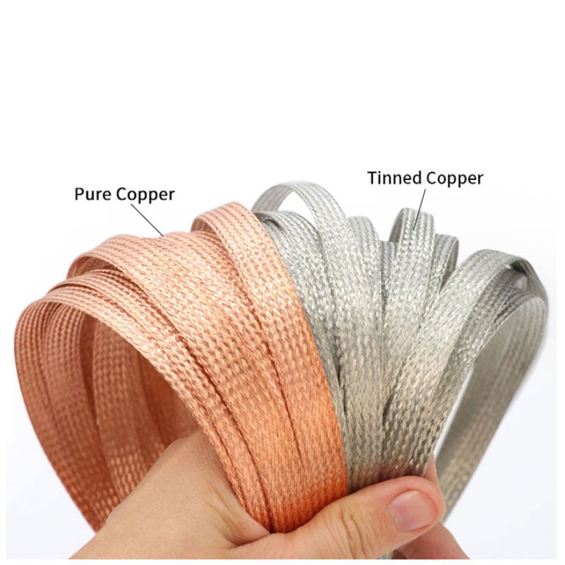 1 Mét Đồng Nguyên Chất / Đồng Đóng Hộp Bện Tay Mạ Có Thể Mở Rộng Vỏ Kim Loại Sàng Lọc Tín Hiệu Dây Cáp Che Chắn Chiều Rộng 4-22mm