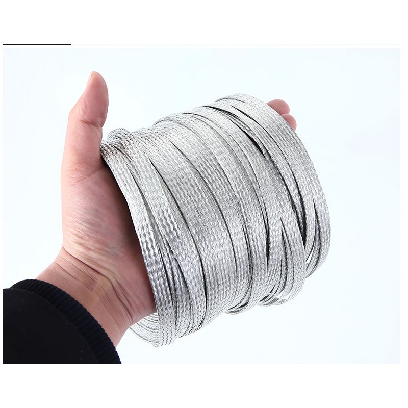 1 Mét Đồng Nguyên Chất / Đồng Đóng Hộp Bện Tay Mạ Có Thể Mở Rộng Vỏ Kim Loại Sàng Lọc Tín Hiệu Dây Cáp Che Chắn Chiều Rộng 4-22mm