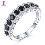 Lohaspie Trang Sức Thật 1.2 Carats Nhẫn Bạc 925 Nữ Nguyên Bản Tự Nhiên Màu Đen Spinel Nhẫn Bạc 925 Trang Sức Có Đá Quà Tặng Sinh Nhật Cho Nữ Bạc 925 Trang Sức Chính Hãng — ảnh 1