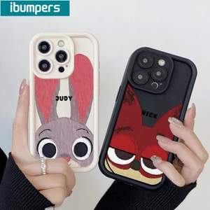 ibumpers Ốp lưng Iphone cute đẹp Nick Judy In hình Anime Couple Ốp điện thoại Dày dặn Chống rơi Silicone Mềm Chống bẩn Chống sốc Cho Iphone 15 14 12 13 11 Pro Max IP 7 8 Plus Iphon X XS XR Xs Max
