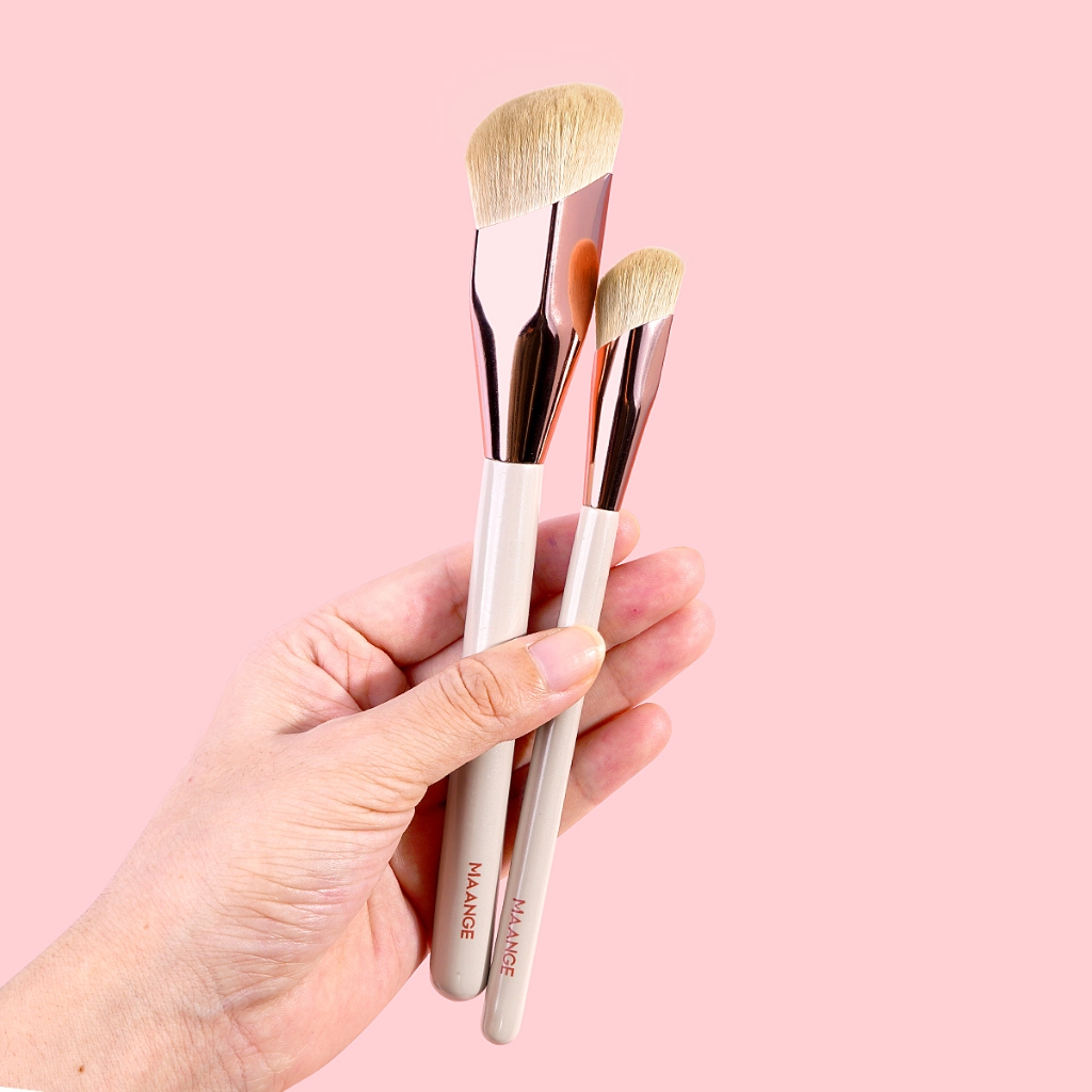 Cọ makeup chuyên nghiệp MAANGE Bộ 2 cọ trang điểm mặt kim cương 52294