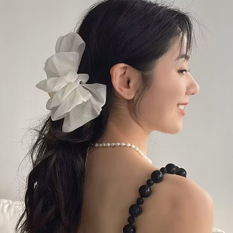 Kẹp bong bóng hai mặt thời trang Hàn Quốc, kích cỡ lớn dành cho phụ kiện tóc nữ