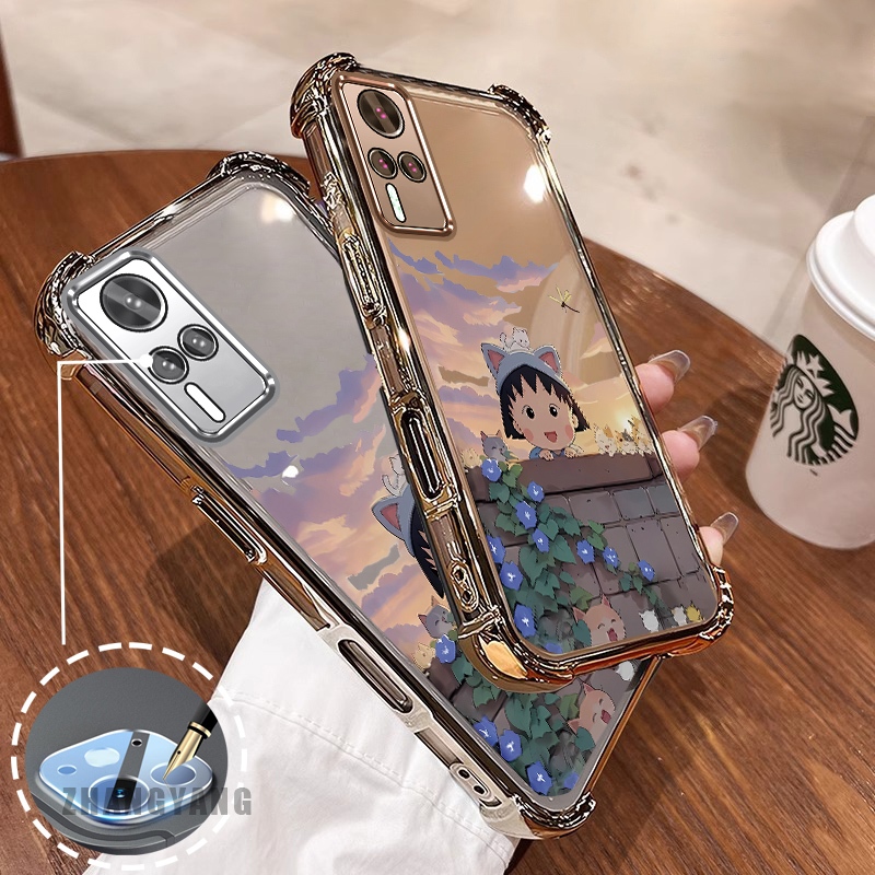 Ốp Lưng Dành Cho vivo Y51 Y51A Y31 Y51s Y53s Ốp Điện Thoại Mạ Điện Bốn Góc Chống Rơi Thẩm Mỹ Hoạt Hình Phong Cảnh Nhân Vật Họa Tiết TPU Mềm