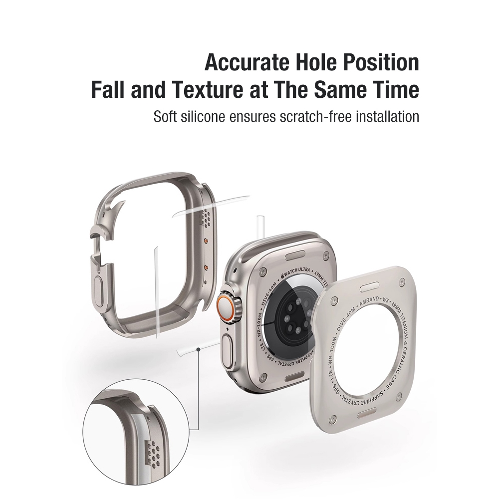 Nam Iwatch Siêu Đồng Hồ Chống Sốc Chống Va Chạm Bao Gồm Tất Cả Phim Vỏ Bảo Vệ Tích Hợp Cho Apple Watch S11 S10 46mm Iwatch Band