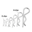 Thép R Loại Lò Xo Cotter Pin Sóng Hình Chia Kẹp Tóc Máy Kéo Pin Cho Xe M1 M1.2 M1.6 M1.8 M2 M3 M4 M5 M6