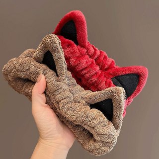 Hoạt Hình Dễ Thương Tai Mèo Rửa Mặt Băng Đô Cho Nữ Có Độ Đàn Hồi Cao Băng Đô Quấn Tóc Phụ Kiện Cat ears face washing headband【Chiosala12】