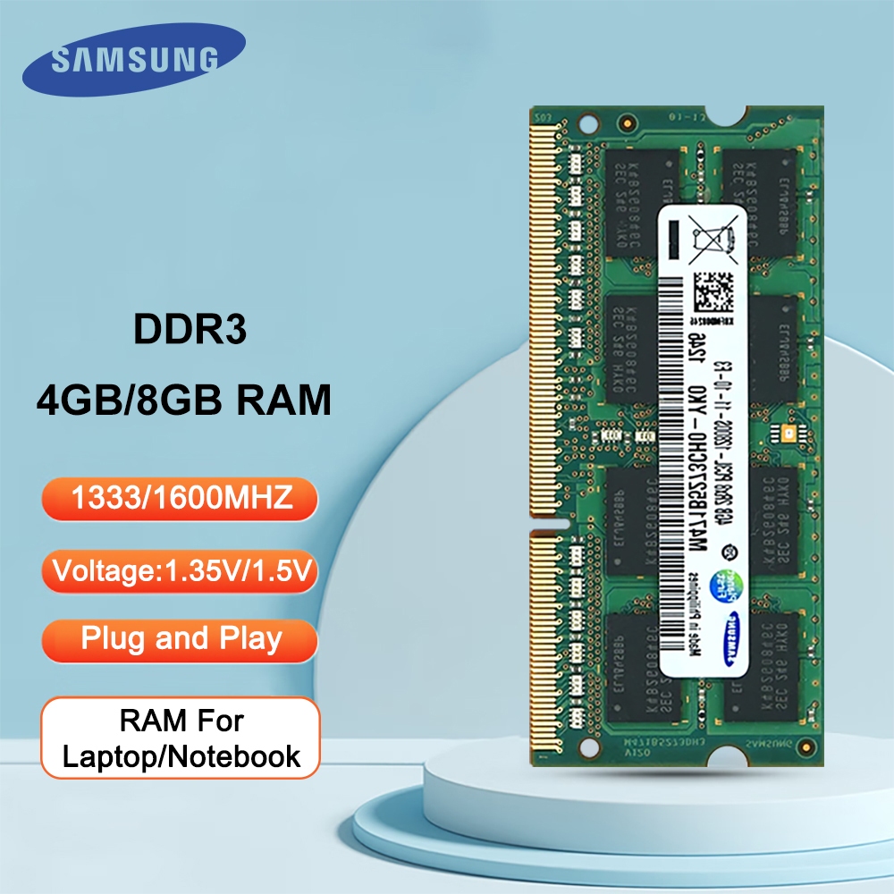 Samsung DDR3 8Gb Ram Cho Laptop 1600Mhz 1333Mhz DDR3L 8Gb 4Gb PC3-10600  PC3-12800 204Pin SODIMM Cho Laptop Notebook Memory