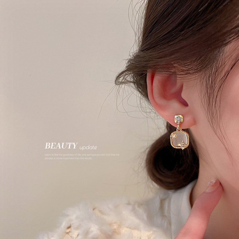Bông tai hình tam giác dành cho nữ, thiết kế sang trọng, phụ kiện thời trang mỗi ngày