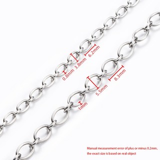 Kích thước bằng thép không gỉ Tròn O Cross Chain Trang sức diy Vòng cổ Vòng tay Phụ kiện