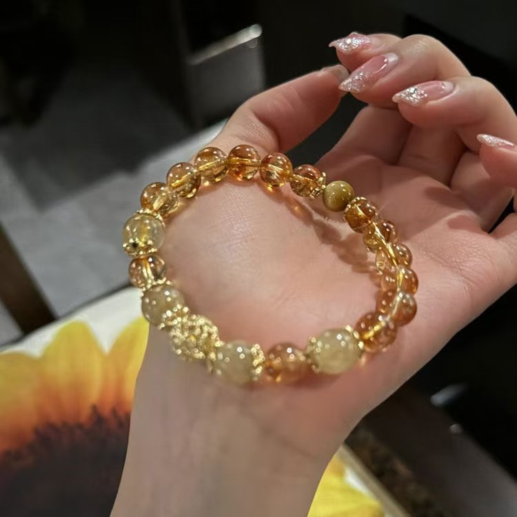 Nhanh Giàu Có Giả Vàng Pha Lê Vòng Tay Nữ Tinh Tế Lấp Lánh Pha Lê Giả Tóc Vàng Pha Lê Chuyển Hạt Thu Hút Sự Giàu Có Và Tập Hợp Sự Giàu Có Dây Tay Nữ