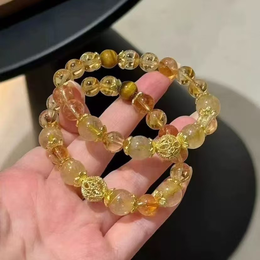 Nhanh Giàu Có Giả Vàng Pha Lê Vòng Tay Nữ Tinh Tế Lấp Lánh Pha Lê Giả Tóc Vàng Pha Lê Chuyển Hạt Thu Hút Sự Giàu Có Và Tập Hợp Sự Giàu Có Dây Tay Nữ