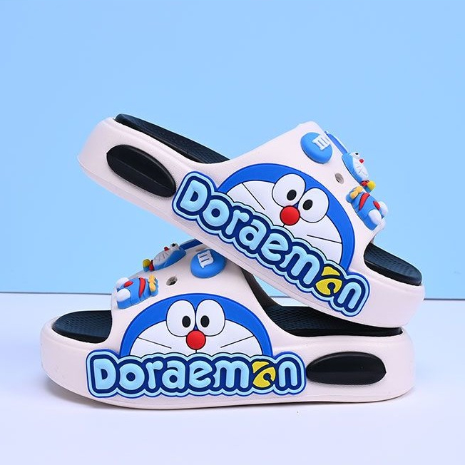 Hàng sẵn có Dép trẻ em Bé trai Phim hoạt hình mới Doremon Big Kids Đế mềm chống trượt trong nhà Mặc ngoài trời cho bé trai