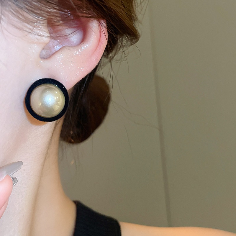 [Jewbeauty] Bông tai ngọc trai nhân tạo tròn bạc đơn giản, thời trang nhẹ sang trọng