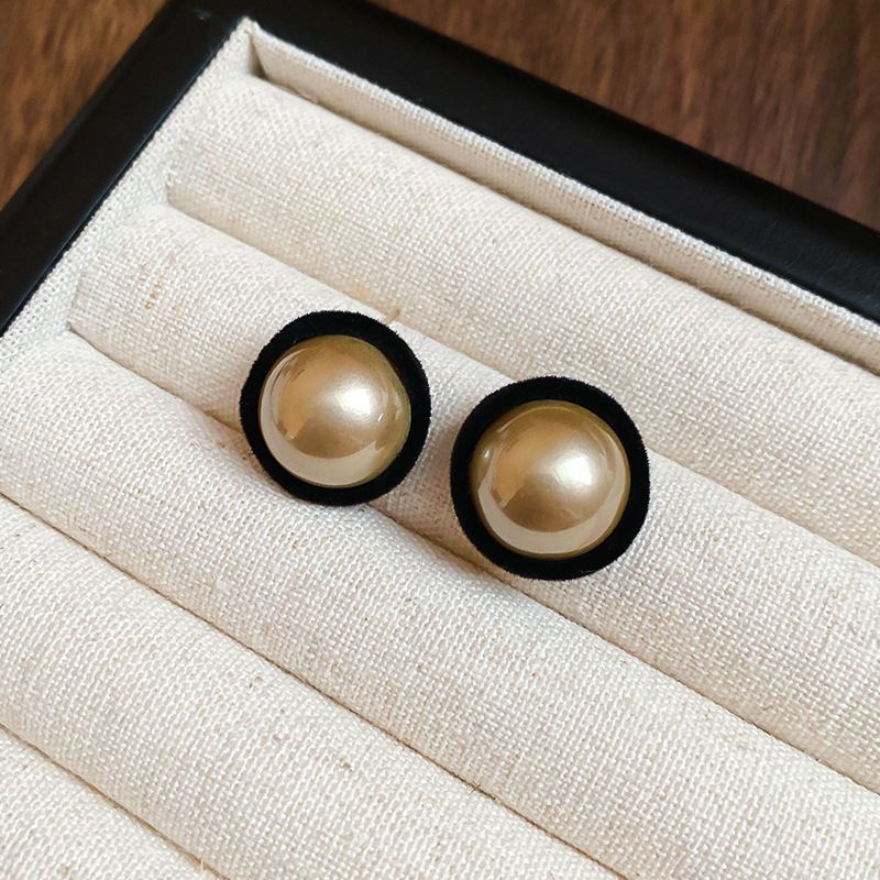 [Jewbeauty] Bông tai ngọc trai nhân tạo tròn bạc đơn giản, thời trang nhẹ sang trọng
