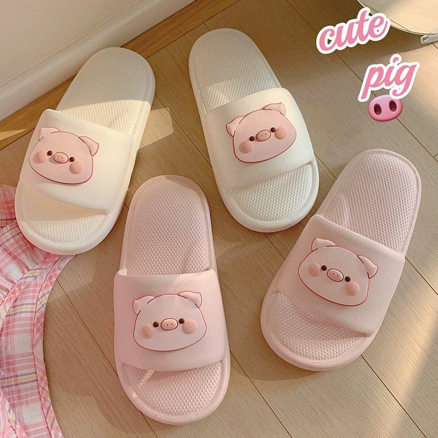 Dép lê nữ nam Heo con dễ thương Dép lê phòng tắm đế mềm chống trượt trong nhà Nhiều mẫu hoạt hình