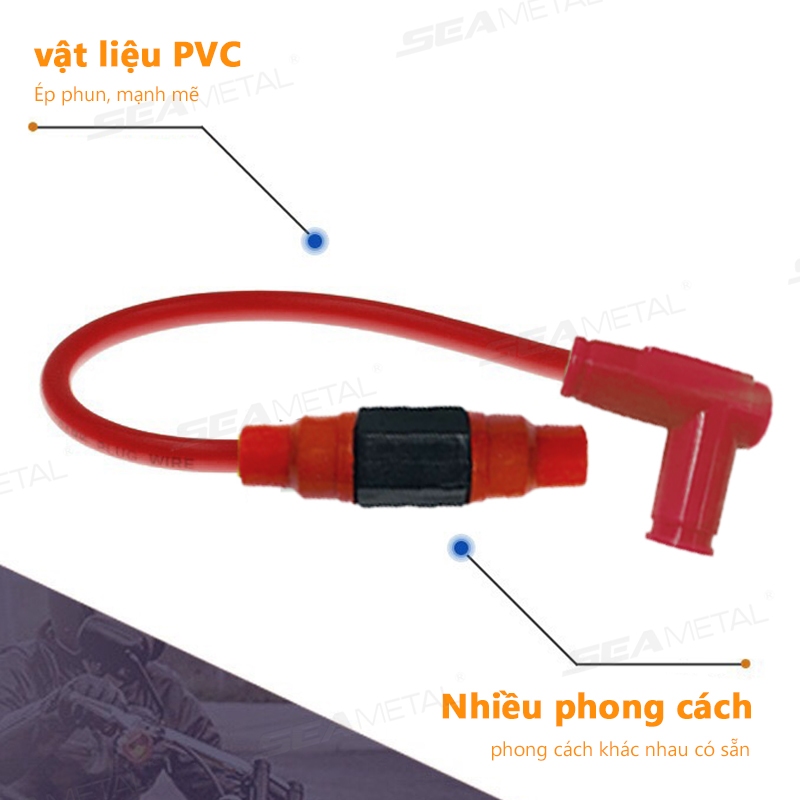 dây tăng áp xe máy SEAMETAL Cuộn dây đánh lửa xe máy đa năng Bugi Cáp nguồn gắn mọi loại xe thông