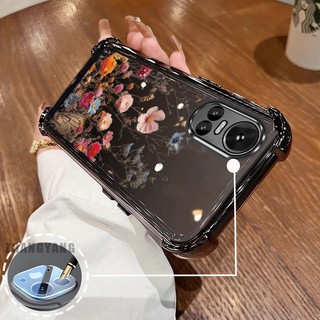 [Màu Mới] Ốp Lưng Cho OPPO RENO 10 5G RENO 10 Pro 5G Vỏ Điện Thoại Siêu Chống Rơi Mạ Điện Bốn Góc Thẩm Mỹ Nhiều Bó Hoa Họa Tiết TPU Mềm