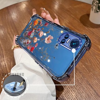 [Màu Mới] Ốp Lưng Cho OPPO RENO 10 5G RENO 10 Pro 5G Vỏ Điện Thoại Siêu Chống Rơi Mạ Điện Bốn Góc Thẩm Mỹ Nhiều Bó Hoa Họa Tiết TPU Mềm