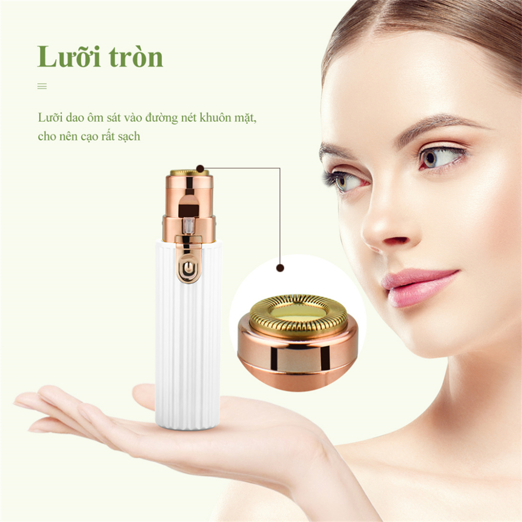Ảnh Ckeyin Máy Tẩy LôngTriệt Lông Mày 2 Trong 1 Mini Sạc Pin Có Tích Hợp Đèn máy cạo lông mini máy cạo lông vùng kín MT114 3