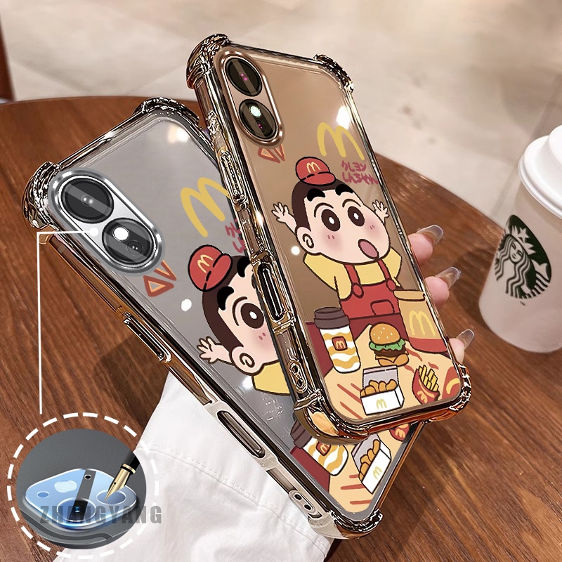 [Màu Mới] Ốp Lưng Cho OPPO A78 5G A58 5G Vỏ Điện Thoại Siêu Chống Rơi Mạ Điện Bốn Góc Thẩm Mỹ Hoạt Hình Họa Tiết Nhân Vật Dễ Thương TPU Mềm