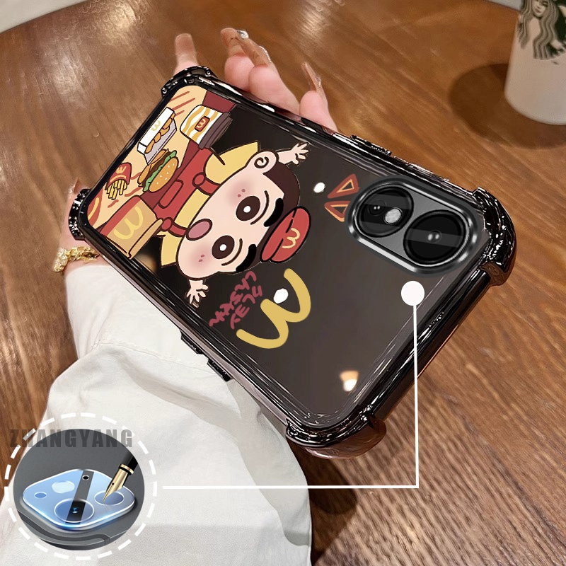 [Màu Mới] Ốp Lưng Cho OPPO A78 5G A58 5G Vỏ Điện Thoại Siêu Chống Rơi Mạ Điện Bốn Góc Thẩm Mỹ Hoạt Hình Họa Tiết Nhân Vật Dễ Thương TPU Mềm