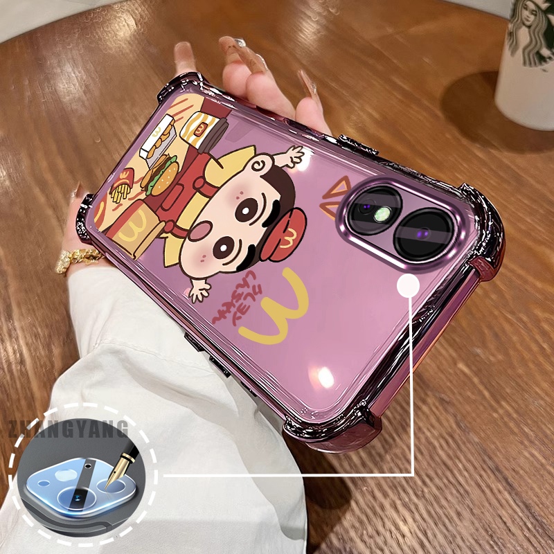 [Màu Mới] Ốp Lưng Cho OPPO A78 5G A58 5G Vỏ Điện Thoại Siêu Chống Rơi Mạ Điện Bốn Góc Thẩm Mỹ Hoạt Hình Họa Tiết Nhân Vật Dễ Thương TPU Mềm