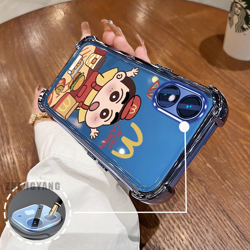 [Màu Mới] Ốp Lưng Cho OPPO A78 5G A58 5G Vỏ Điện Thoại Siêu Chống Rơi Mạ Điện Bốn Góc Thẩm Mỹ Hoạt Hình Họa Tiết Nhân Vật Dễ Thương TPU Mềm