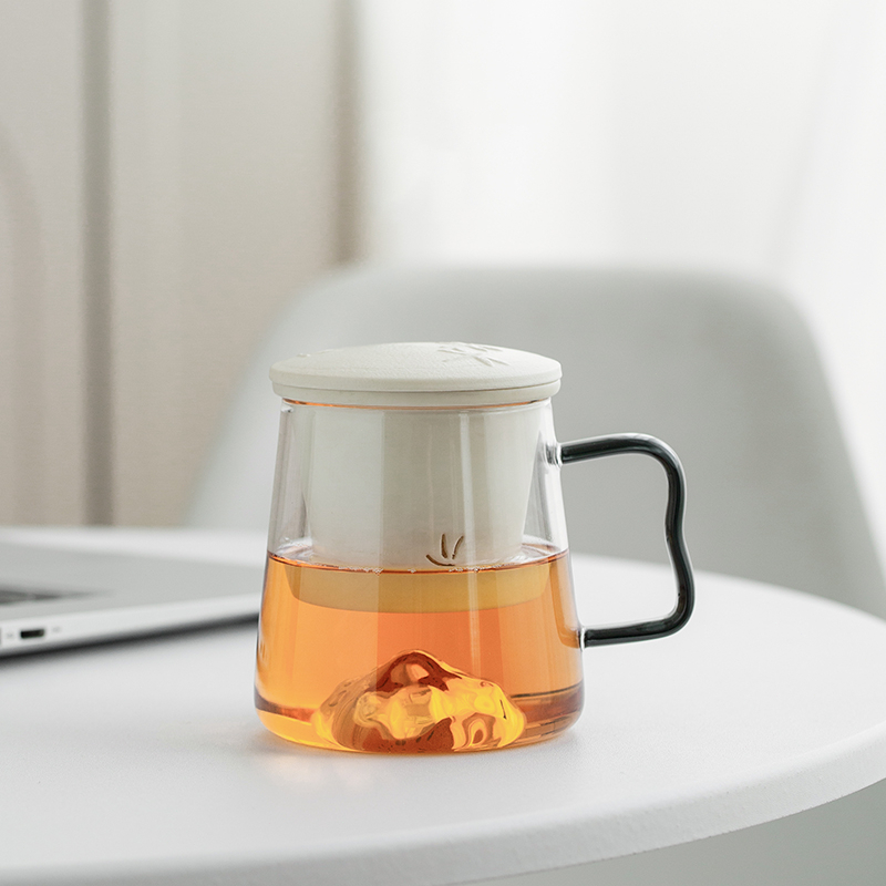 ✨Kính Sáng Tạo Xem Núi Cốc Lọc Chịu Nhiệt Độ Cao Trà Tách Nước Cốc Văn Phòng Trà Hộ Gia Đình Cốc Uống Nước Giá Trị Cao Dung Tích Lớn