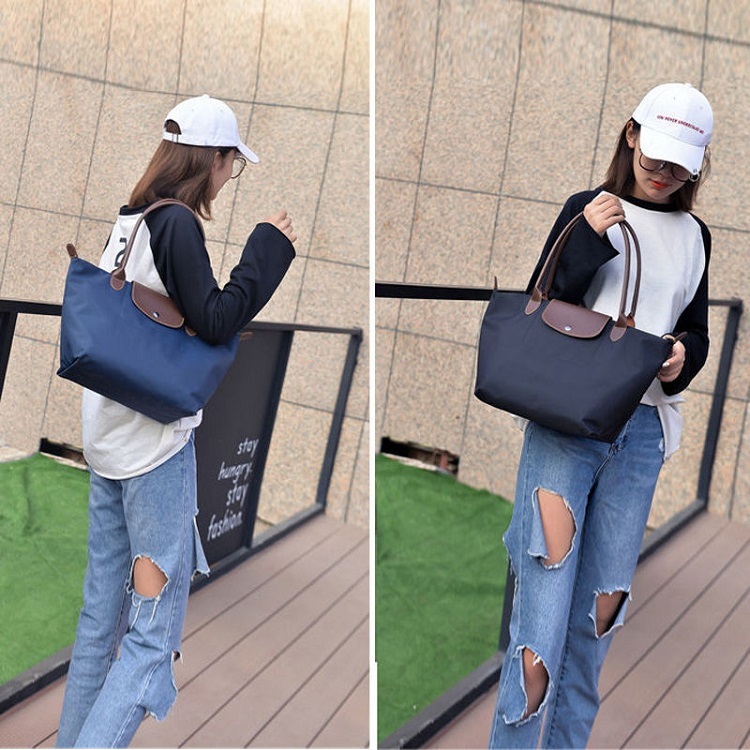 Túi đeo vai nylon chống thấm nước War horse dành cho nữ da bò tay cầm túi đựng bánh bao dung tích lớn túi mua sắm