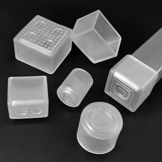 10 Chiếc Trong Suốt Bàn Và Ghế Chân Chân Miếng Lót Mũ PVC Tròn Và Vuông Nắp Chân Đồ Nội Thất Chống Trơn Trượt Tấm Bảo Vệ Sàn Đồ Nội Thất Chân San Bằng