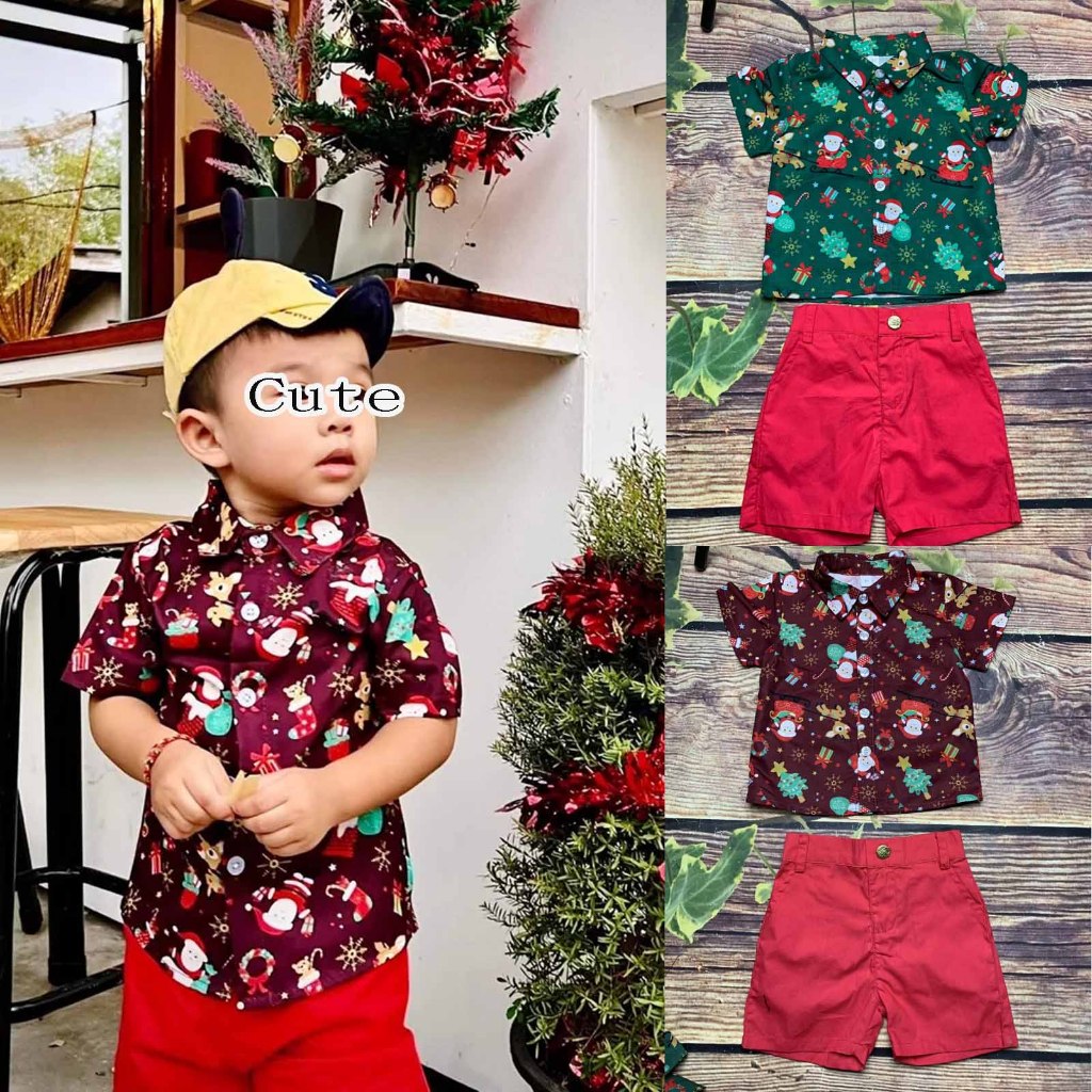 Set Áo Thun polo & Quần short Trơn Màu Cho Bé Trai 1-6 Tuổi