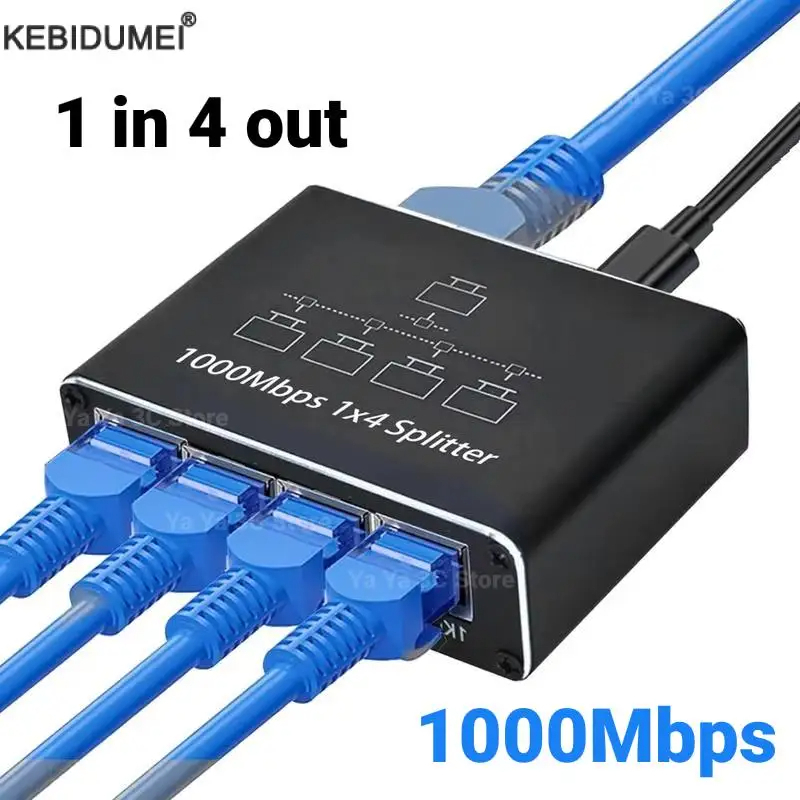 1000Mbps 1 trong 4 Out Ethernet Adapter 1 đến 2 / 3 / 4 RJ45 LAN ...