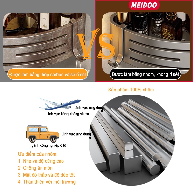 Ảnh MEIDOO Giỏ Đựng Đồ Hình Tam Giác Gắn Góc Tường Nhà Tắm Tiện Dụng Giá để sữa tắm 4