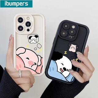 ibumpers Ốp Lưng IPhone Ngộ Nghĩnh Dễ Thương Họa Tiết Lợn Ngủ Cặp Đôi Ốp Điện Thoại Dày Dặn Silicon Mềm Chống Sốc Chống Bẩn Cho IPhone 16 15 14 12 13 11 Pro Max IP 7 8 Plus X XS XR