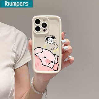 ibumpers Ốp Lưng IPhone Ngộ Nghĩnh Dễ Thương Họa Tiết Lợn Ngủ Cặp Đôi Ốp Điện Thoại Dày Dặn Silicon Mềm Chống Sốc Chống Bẩn Cho IPhone 16 15 14 12 13 11 Pro Max IP 7 8 Plus X XS XR
