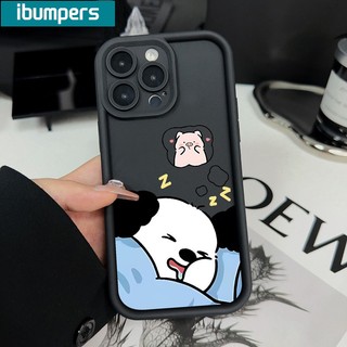 ibumpers Ốp Lưng IPhone Ngộ Nghĩnh Dễ Thương Họa Tiết Lợn Ngủ Cặp Đôi Ốp Điện Thoại Dày Dặn Silicon Mềm Chống Sốc Chống Bẩn Cho IPhone 16 15 14 12 13 11 Pro Max IP 7 8 Plus X XS XR