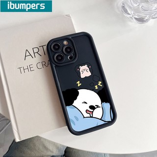 ibumpers Ốp Lưng IPhone Ngộ Nghĩnh Dễ Thương Họa Tiết Lợn Ngủ Cặp Đôi Ốp Điện Thoại Dày Dặn Silicon Mềm Chống Sốc Chống Bẩn Cho IPhone 16 15 14 12 13 11 Pro Max IP 7 8 Plus X XS XR