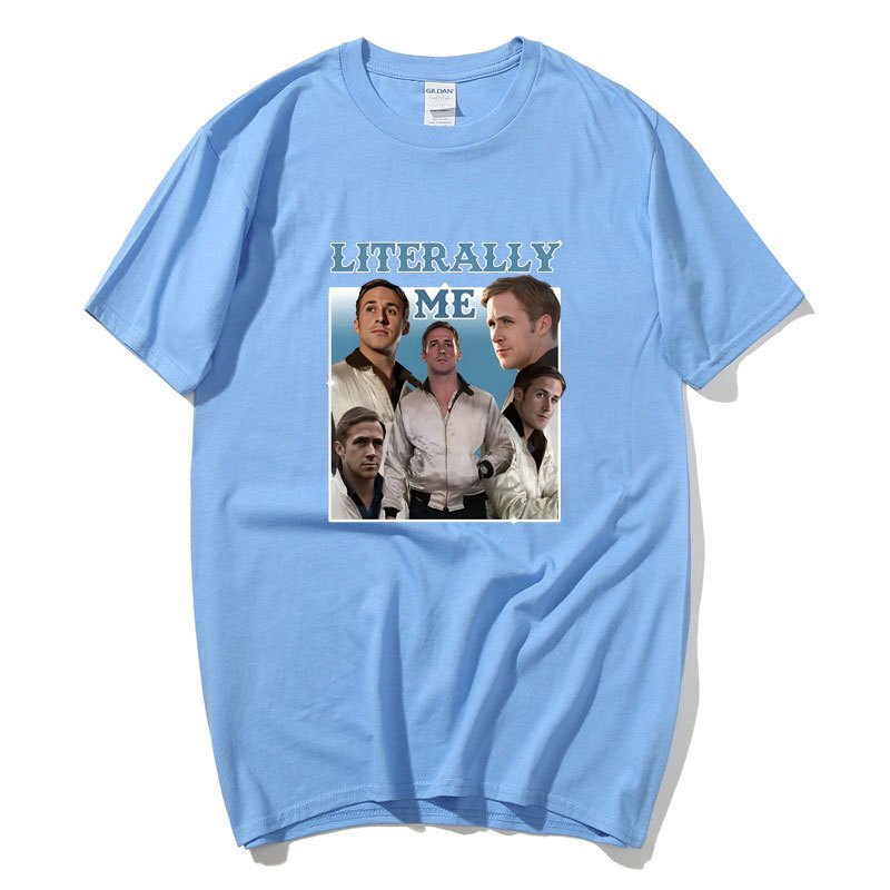 Nghĩa đen Tôi Ryan Gosling Đồ Họa Áo Nam Nữ Cotton Bông Tai Kẹp Tay Ngắn Rời Áo Hip Hop Vintage Dạo Phố