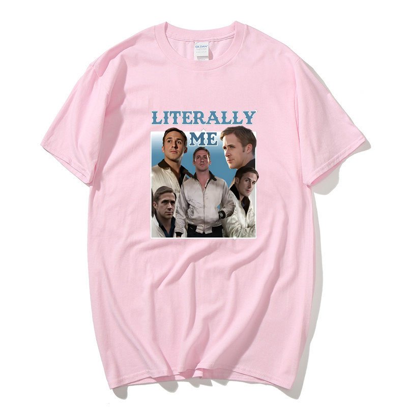 Nghĩa đen Tôi Ryan Gosling Đồ Họa Áo Nam Nữ Cotton Bông Tai Kẹp Tay Ngắn Rời Áo Hip Hop Vintage Dạo Phố