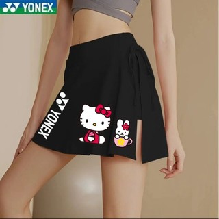 Mới YONEX Yoga Thể Dục Thể Thao Váy Nữ Giả Hai Mảnh Chống Đi Bộ Tốc Độ Ánh Sáng Khô Cầu Lông Váy