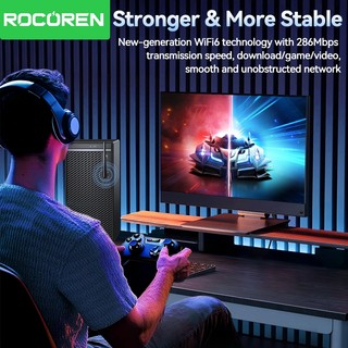 Rocoren 2.4G 300Mbps 5dBi Ăng-ten HighGain USB Wifi Adapter Mạng 2.4G / 5Ghz 650Mbps Mini Pocket Wifi Cho Pc DesktopXP / Vista / 7-11 Laptop