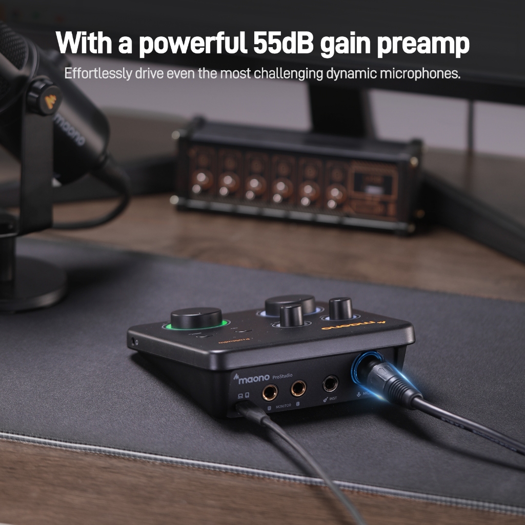 Thẻ âm thanh giao diện âm thanh Maono PS22 Lite với đầu vào XLR Phần mềm định tuyến 24 bit / 192kHz Trình điều khiển LOOPBACK ASIO để ghi âm nhạc, Guitar, Studio gia đình, Phát trực tuyến, PC | BigBuy360 - bigbuy360.vn