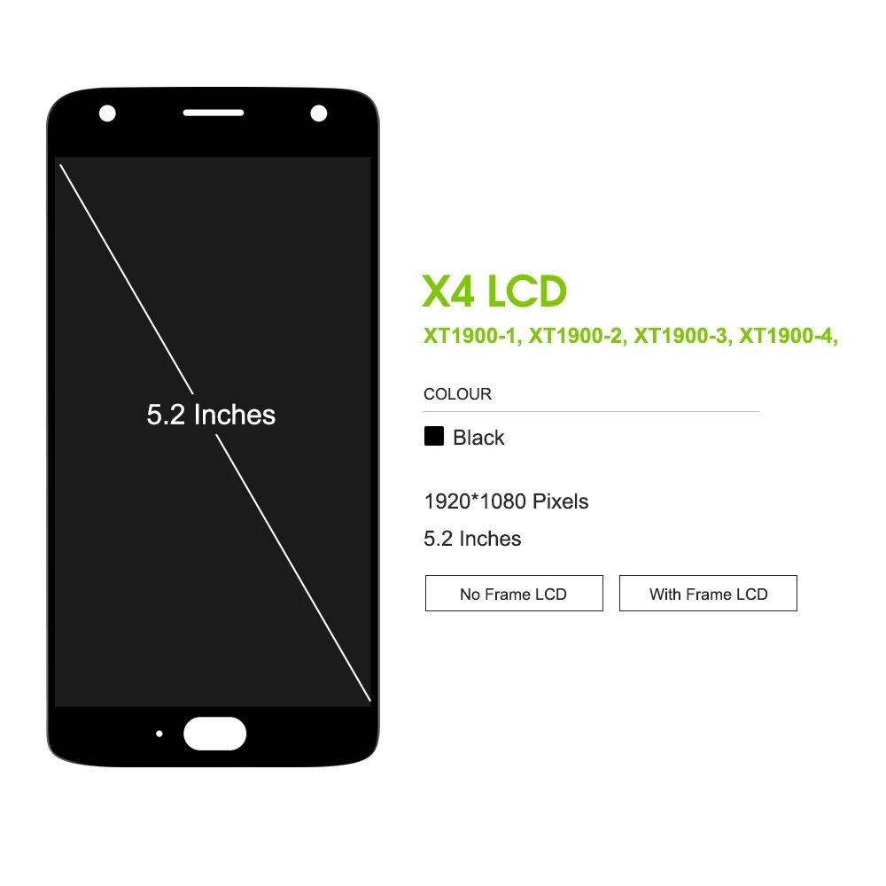 Dành Cho Motorola Moto X4 LCD XT1900 XT1900-1 XT1900-4 XT1900-7 Màn Hình Hiển Thị Bộ Số Hóa Màn Hình Cảm Ứng