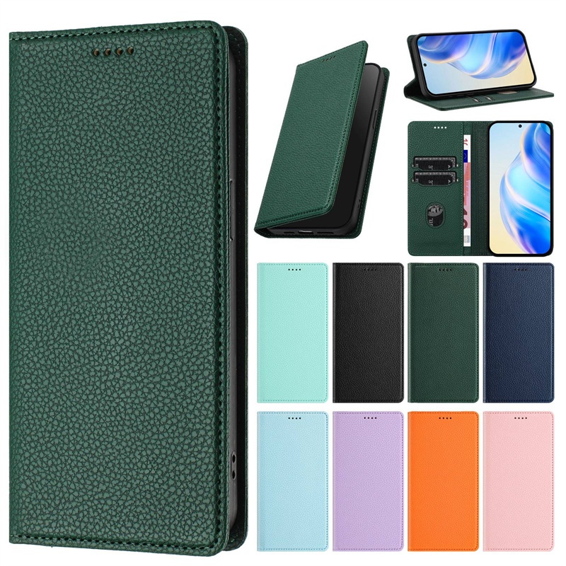 Bao Da Cho IPhone 14 15 16 Plus Pro Max Thời Trang Tự Động Đóng Khe Cắm Thẻ Ví Flip Cover Vỏ