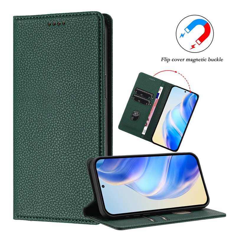 Bao Da Cho IPhone 14 15 16 Plus Pro Max Thời Trang Tự Động Đóng Khe Cắm Thẻ Ví Flip Cover Vỏ