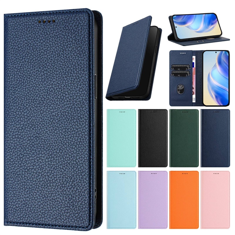 Ốp Da Cho Xiaomi 5X 6X A1 A2 A3 CC9 CC9E Civi 1S 2 3 5G Thời Trang Tự Động Đóng Khe Cắm Thẻ Ví Lật Bao Da