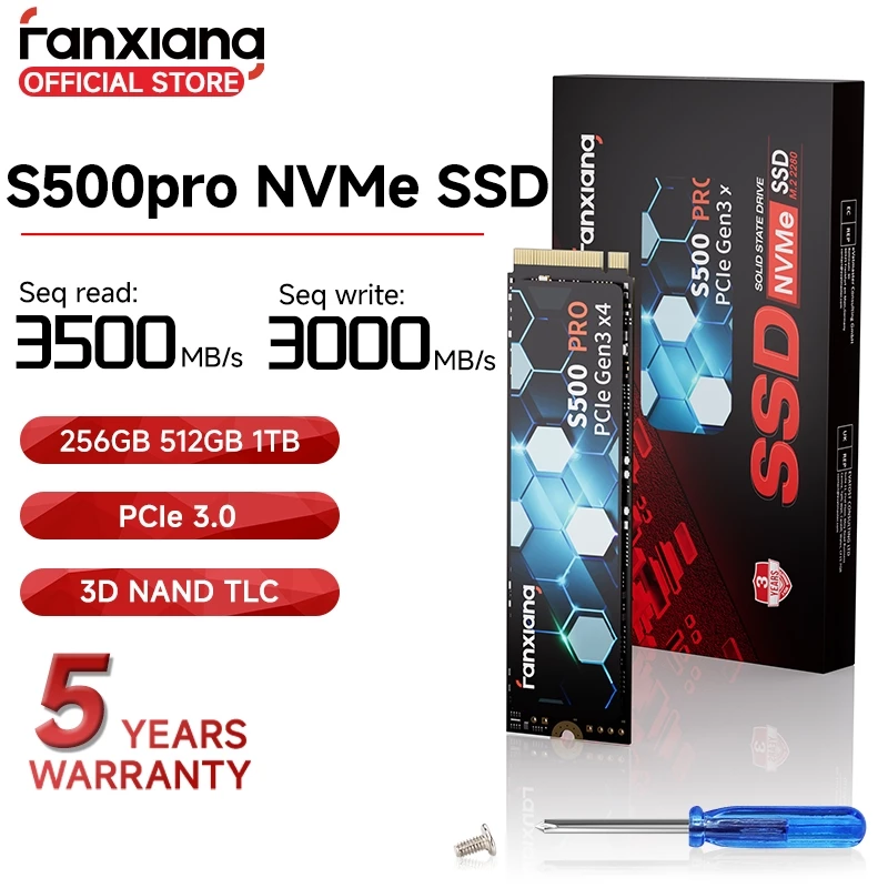 Fanxiang S500pro M.2 NVMe SSD 512gb 1TB PCIe 3.0 Ổ cứng thể rắn bên trong cho máy tính xách tay PC